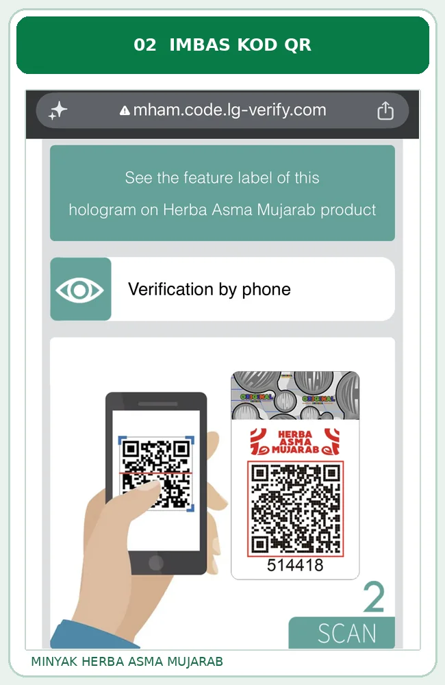 Langkah 2 - Imbas kod QR menggunakan telefon